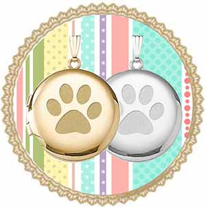 14金の肉球ペンダント 犬
